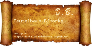 Deutelbaum Bíborka névjegykártya