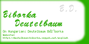 biborka deutelbaum business card